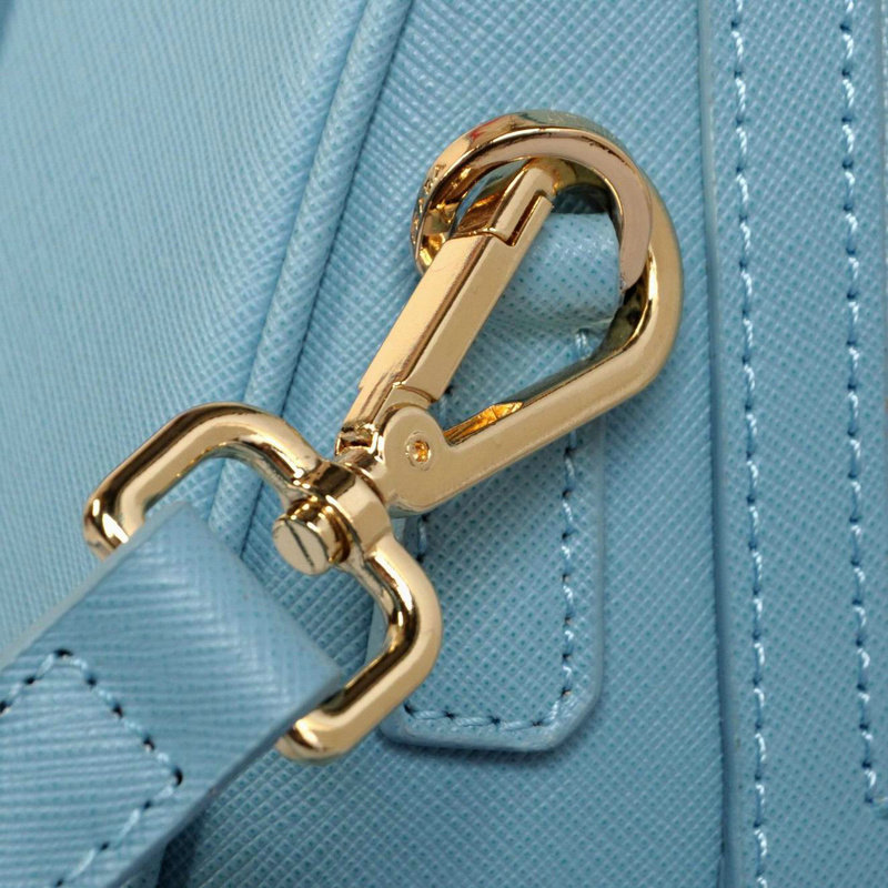 2014 Prada Saffiano Leather Two Handle Bag BN2780 lake blue for sale